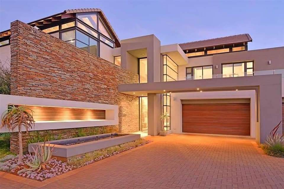 Family home with a landscaped garden